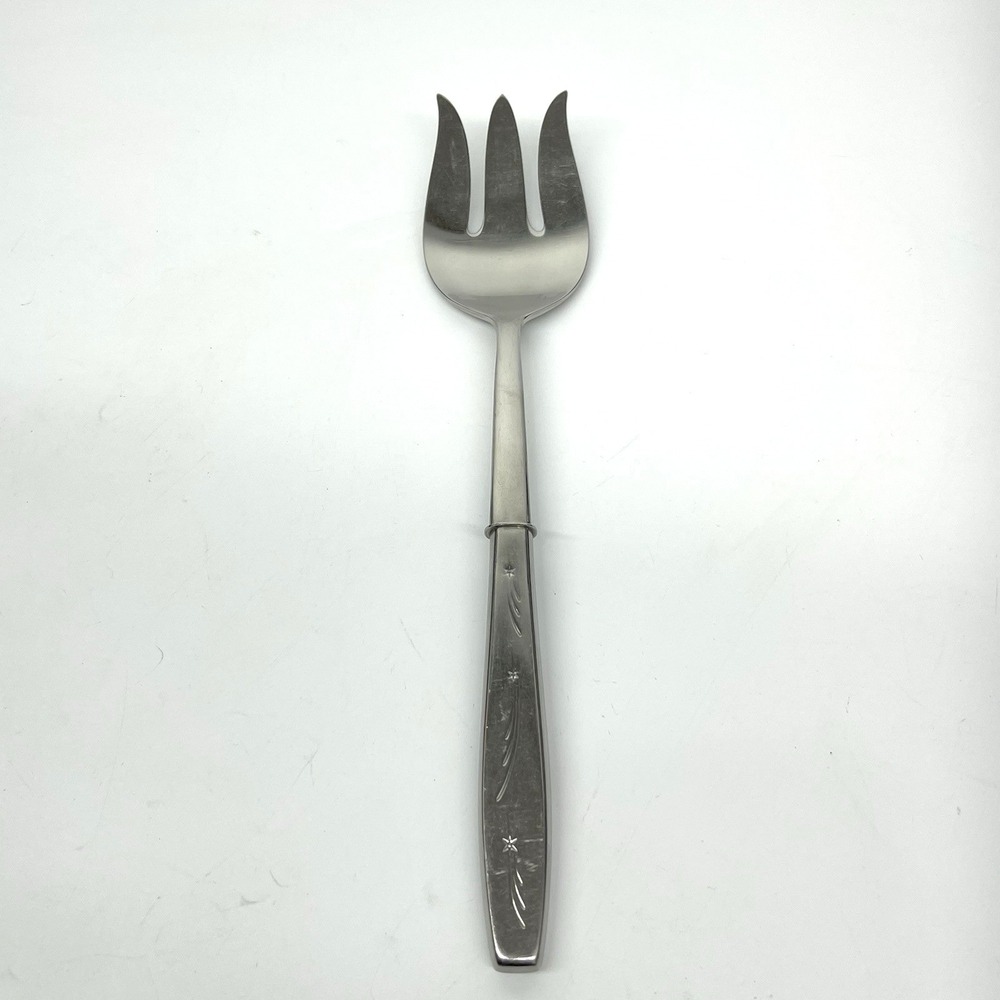 Vintage 1950s International Stainless TONIGHT Shooting Stars Pattern Salad Fork